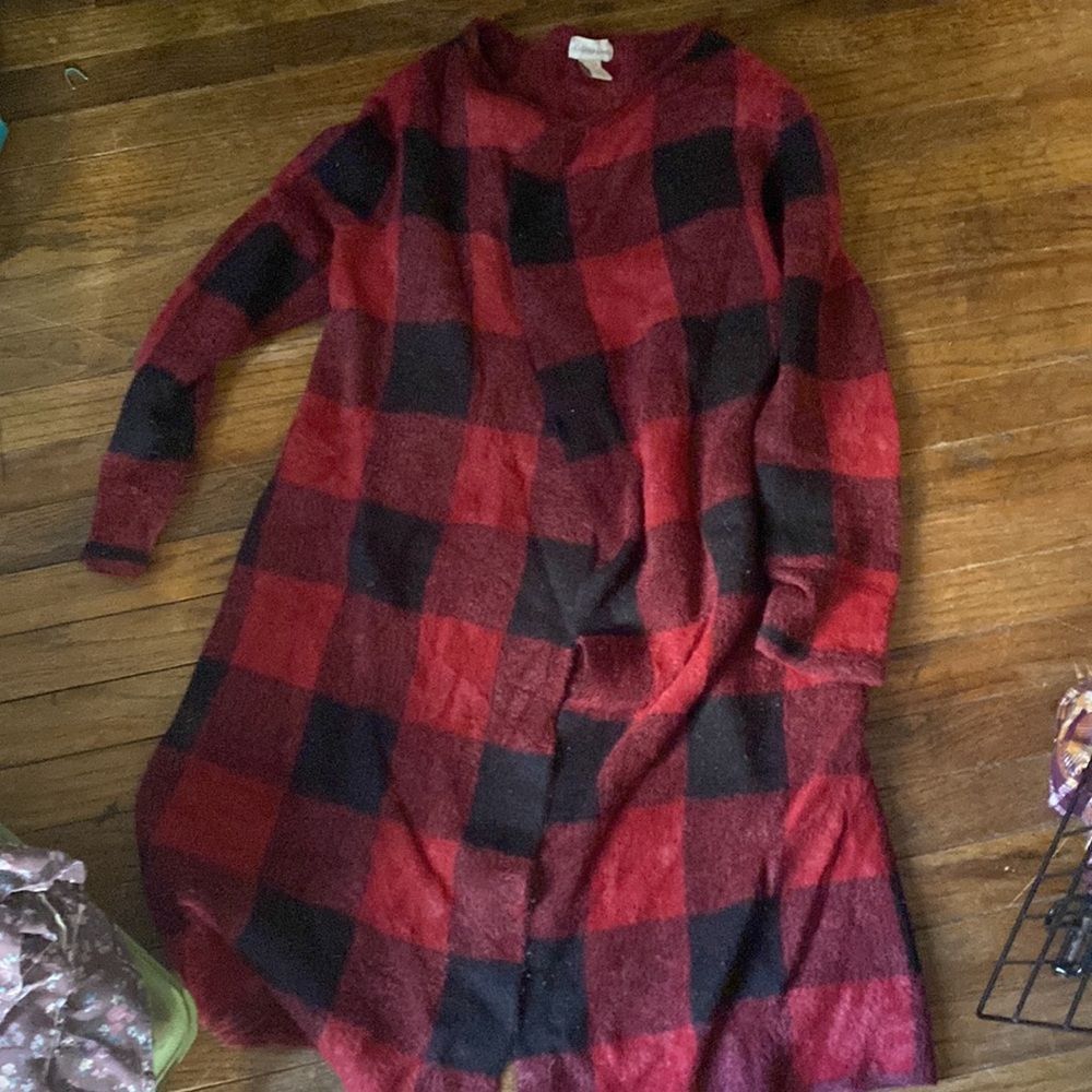 Buffalo plaid duster - Picture 2 of 3